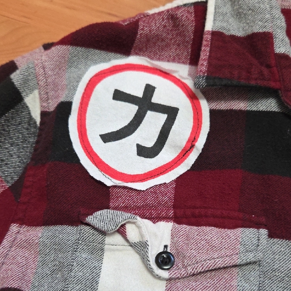 Kiss #2 Upcycled Plaid Shirt - Picture 6 of 7